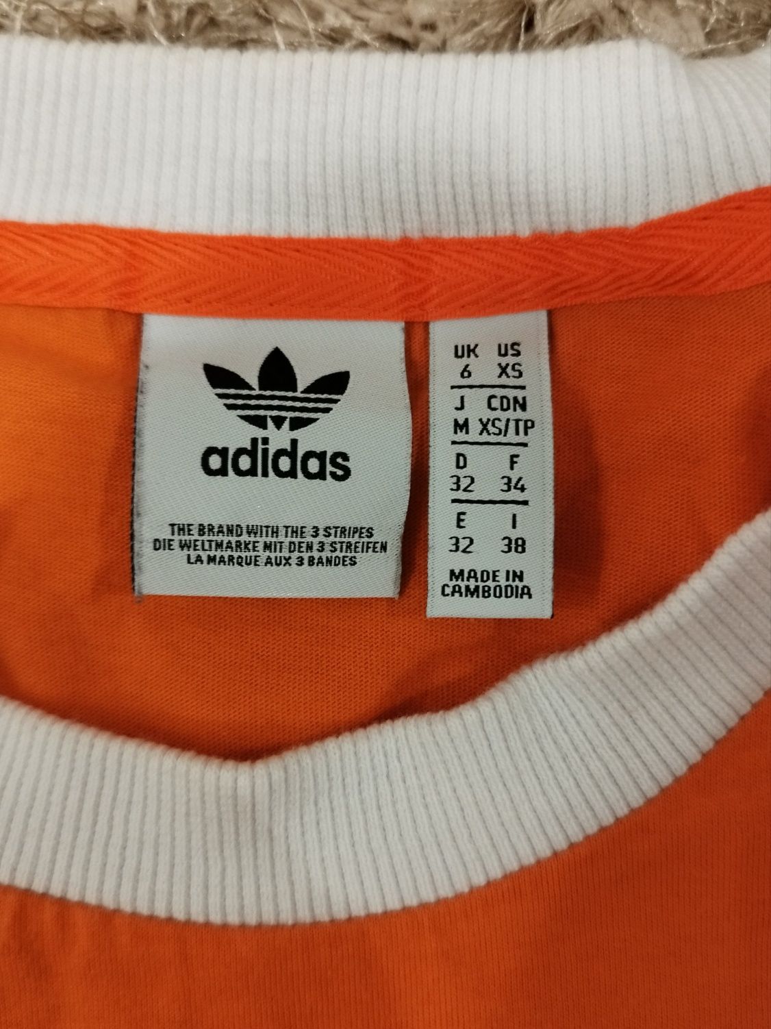 T-shirt Adidas laranja