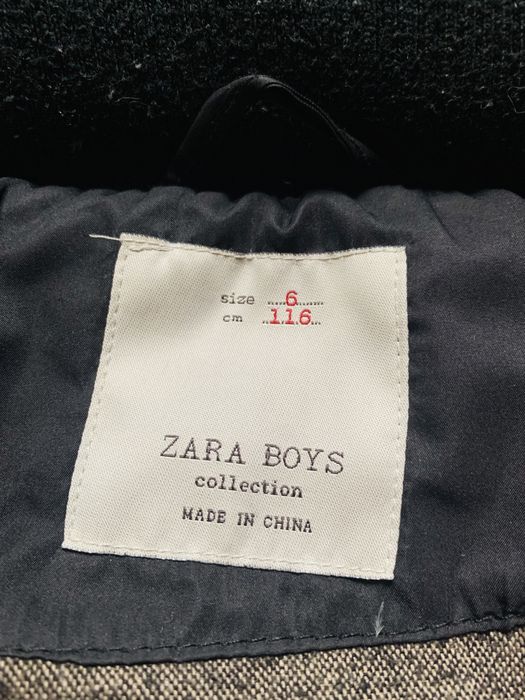 Куртка , пуховик, пальто с капюшоном чёрный зима , 116 рост, Zara