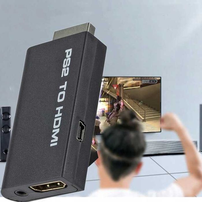 Adapter Konwerter PS2 do HDMI Przejściówka audio 1080p