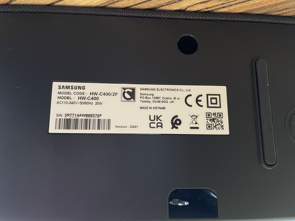 Soundbar SAMSUNG HW-C400/ZF + Cabo Digital Output MITSAI