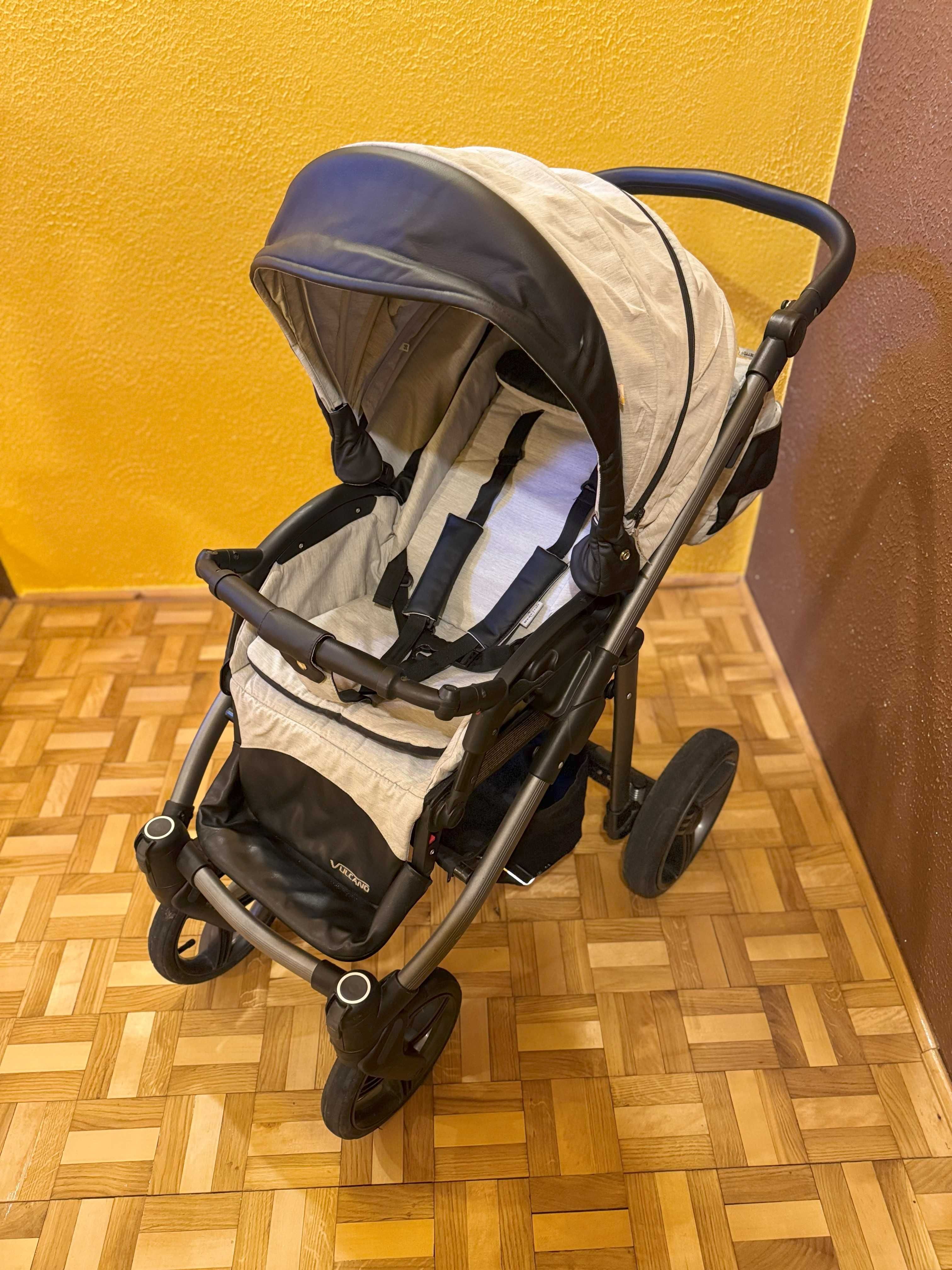 Wózek Bebetto Vulcano + fotelik Cybex Aton 5 + AKCESORIA