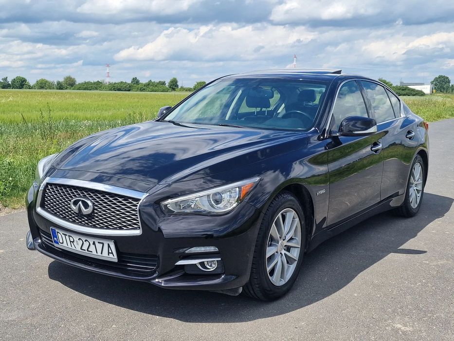 Infiniti Q50 Hybryda 306KM 170 tkm Perfekt Perłowa Czerń ! skóra alu szyberdach
