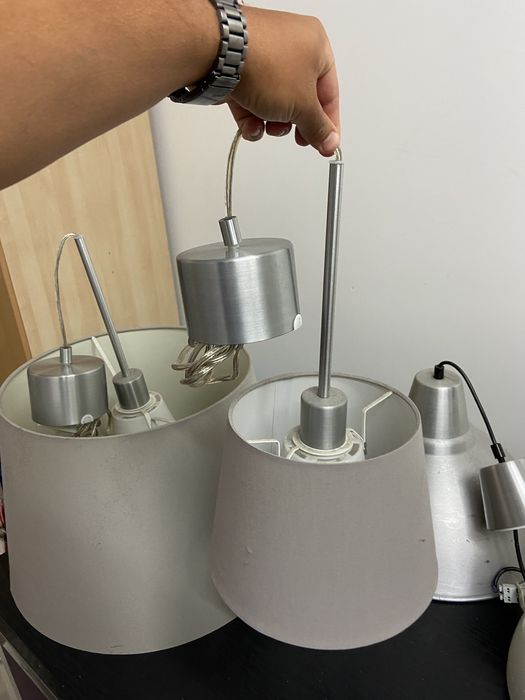 Conjunto 4 candeeiros teto