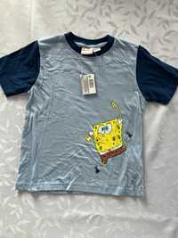 Koszulka t-shirt krótki rękaw  122 cm Sponge Bob bawełna 100%