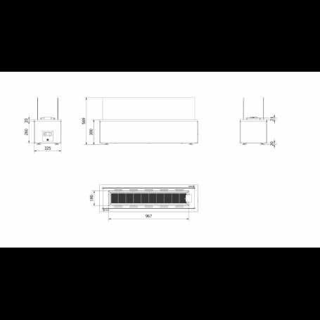 Aquecedor a gas externo  Katki PATIO HORIZONTAL com controle manual