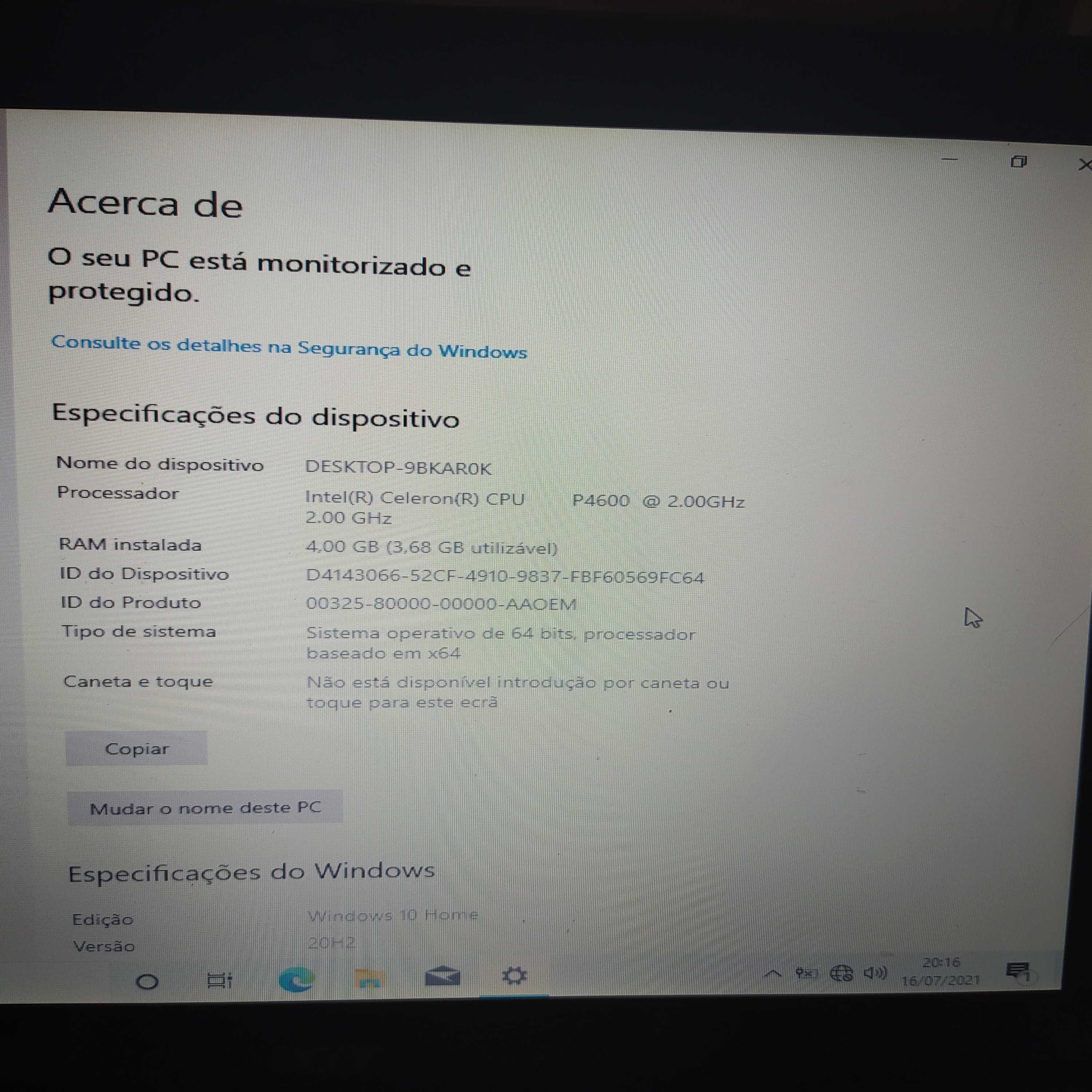 Portátil Acer Aspire 5333 original 640gb HDD 4gb RAM Wifi, a funcionar