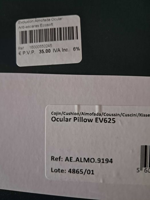 Almofada ortopédica ocular