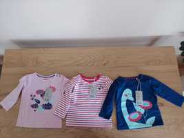 NOWE zestaw bluzeczek niemowlęcych na dziewczynkę lidl lupilu 68