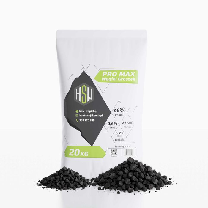 Węgiel groszek 26-28MJ/Kg HSW PRO MAX - Opoczno