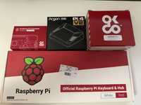 Raspberry Pi 4B 8GB + Argon One + klawiatura + zasilacz