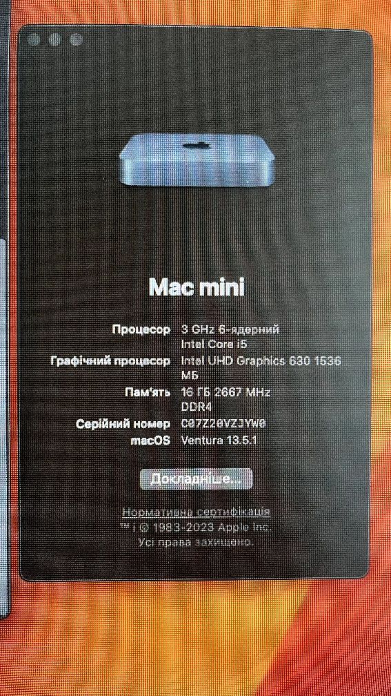 !Майже нові! Apple MacMini Late 2018 a1993 (i5/16/32gb/256) Space Grey