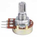 Potencjometr Obrotowy Liniowy B10K 10Kω 15Mm Oś 6Mm Metalowy