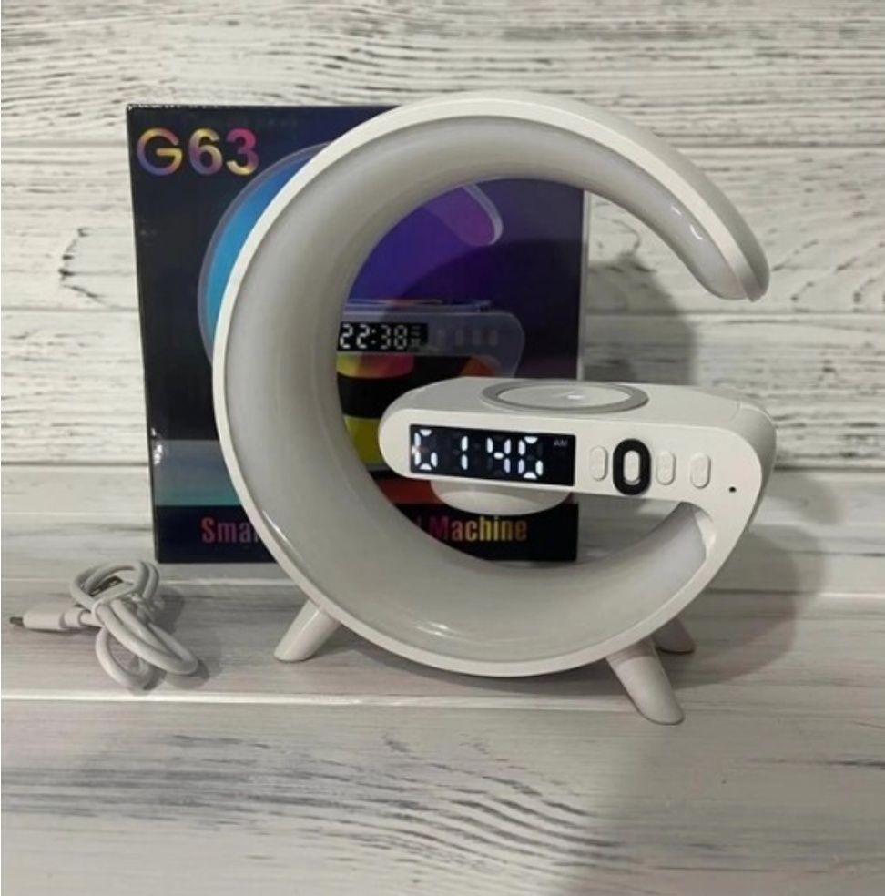 Настільна лампа-нічник 4 в 1 Smart Light G63 10W з бездротова зарядка