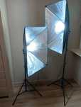 Lampy studyjne/Softboxy Puluz w zestawie z Żarówkami