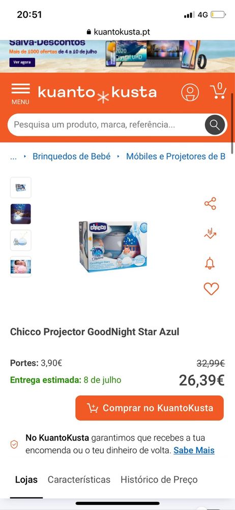 Chico projector Goodnignt Star azul