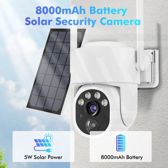 Камера WIFI автономная 6 mp с аккумуляторами и солнечной панелью