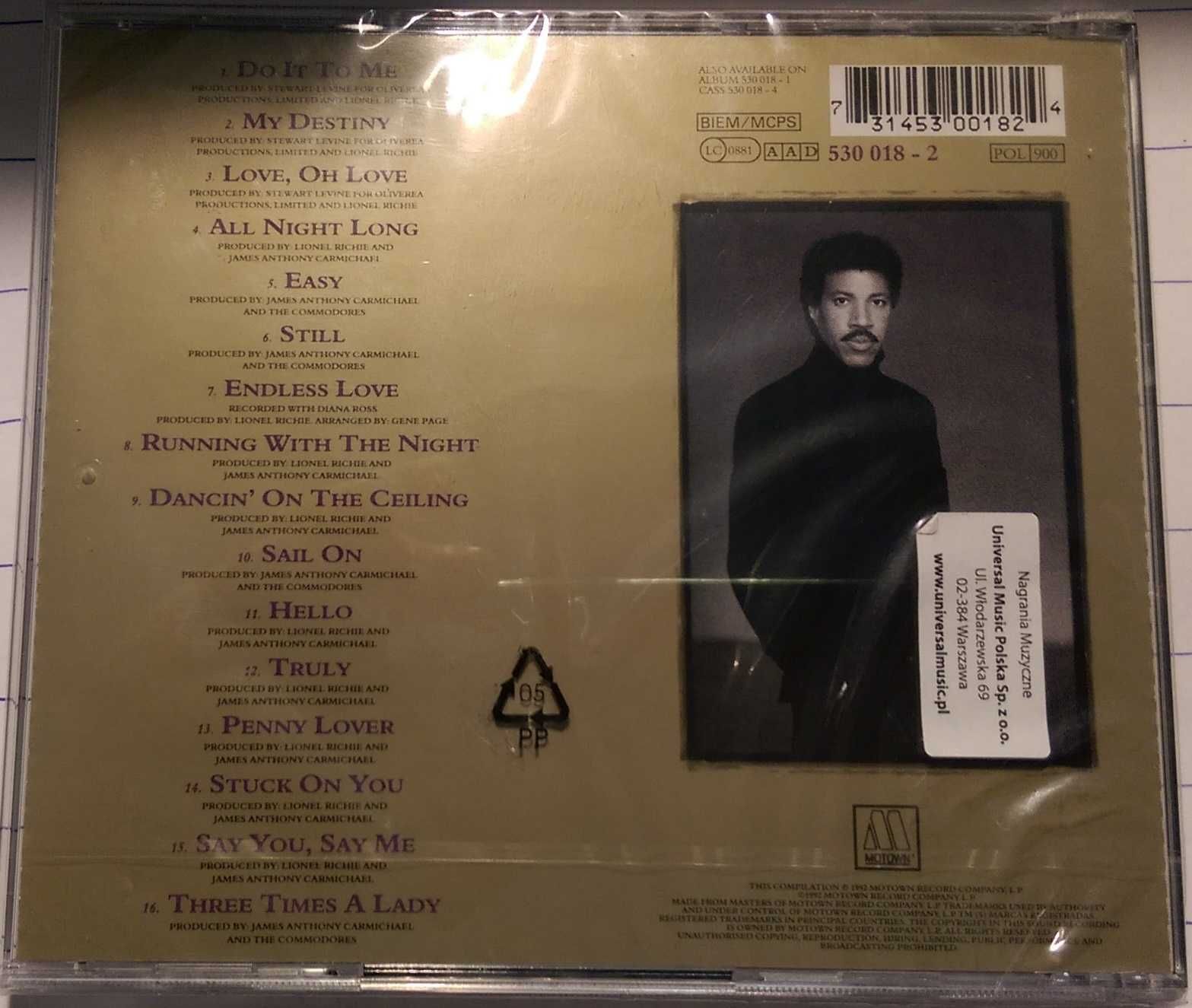 Lionel Richie - Back To Front / CD