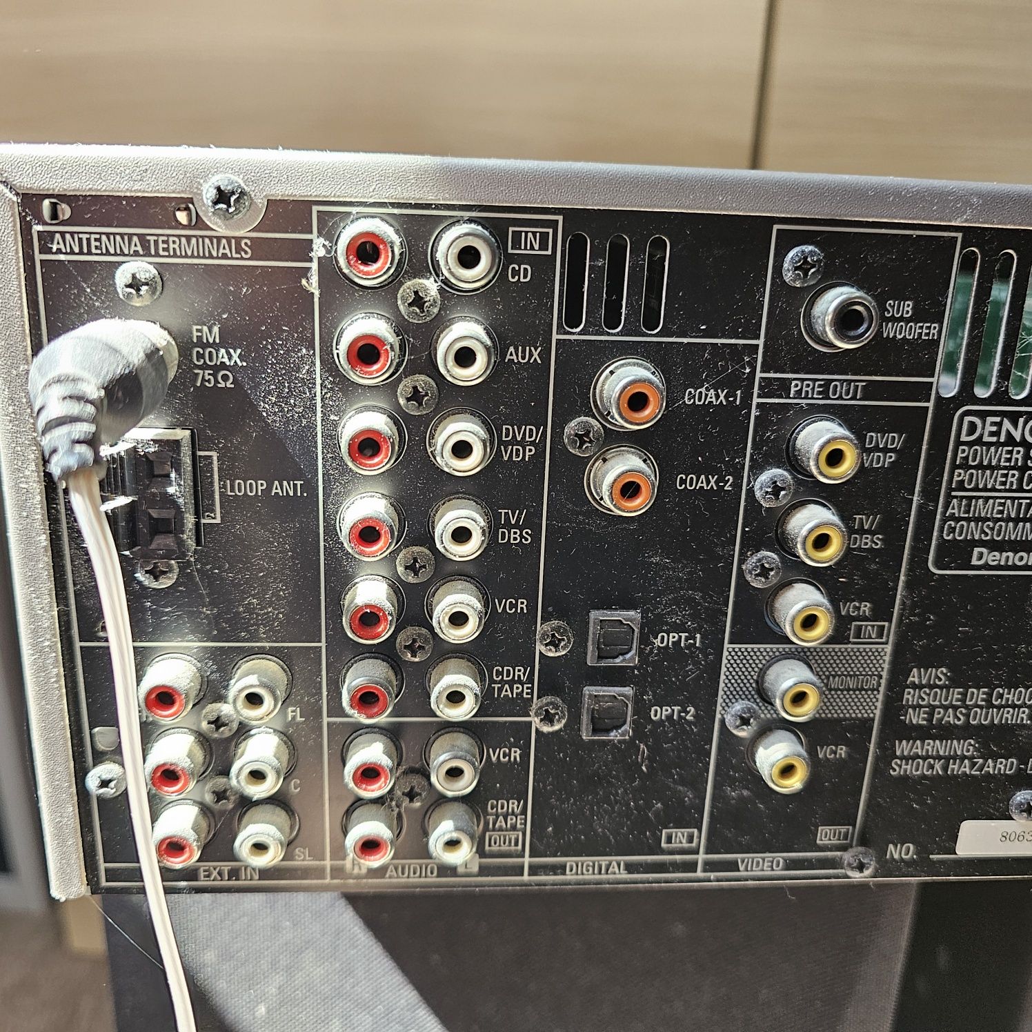 Amplituner  DENON AVR 1306 srebny