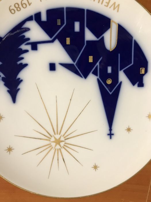 Kolekcjonerski talerz KPM seria limitowana święta 1989 r porcelana