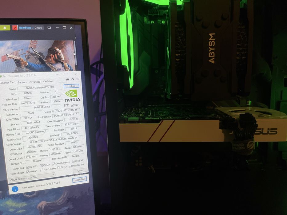 Grafica Nvidia Gtx 960 2gb Asus turbo
