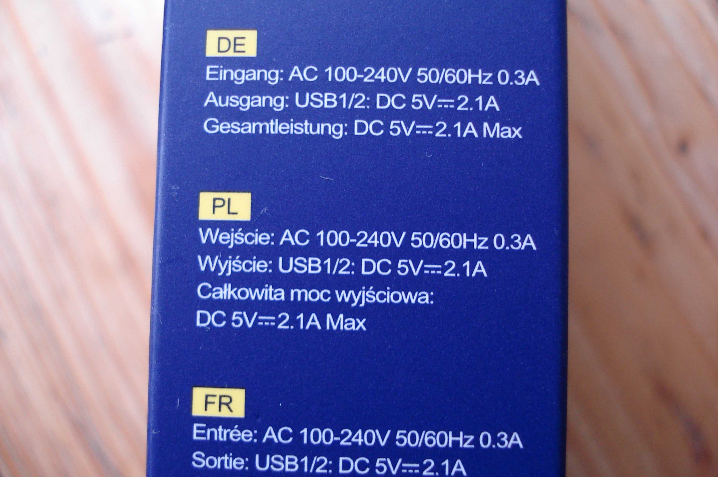Ładowarka z kablem Borofone, nowa, dual port - sprzedam