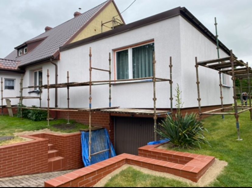 Elewacje/Siatka klej/ tynkiwanie elewacji/malowanie elewacji