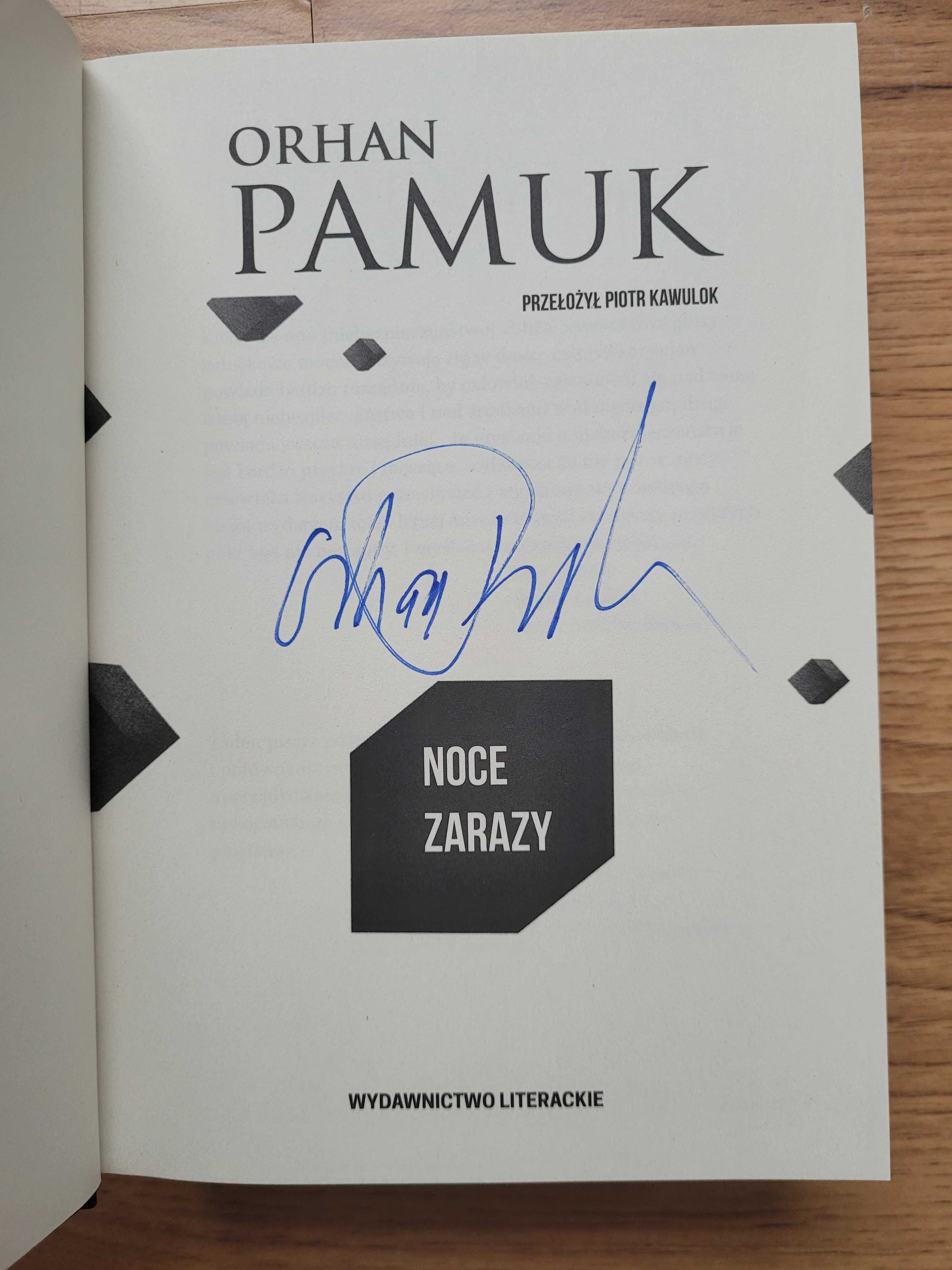 Orhan Pamuk - Noce zarazy z oryginalnym  AUTOGRAFem! NOBEL 2006