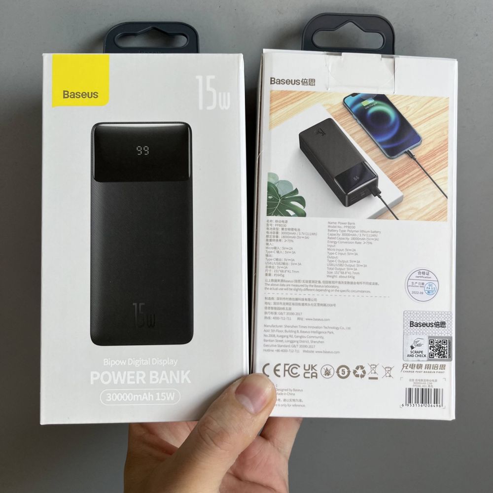 В НАЯВНОСТІ Power Bank Baseus 30000 mAh  Premium