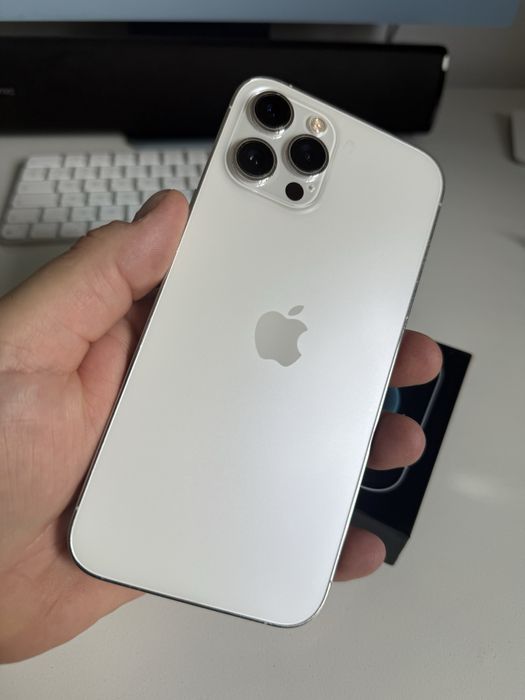 iPhone 12 Pro Max 512gb Silver Idealny Bateria 100%