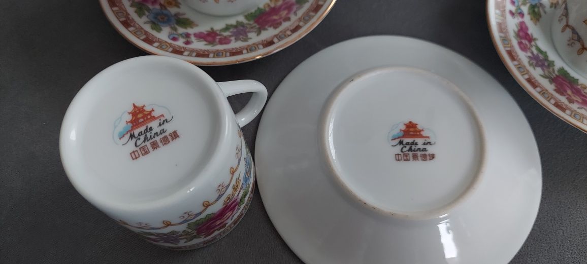 Komplet kawowy porcelana chińska