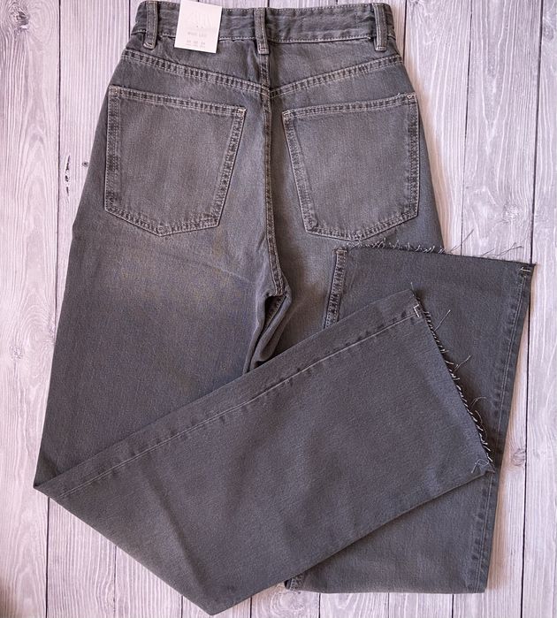 Джинси wide leg Zara сірі подовжені