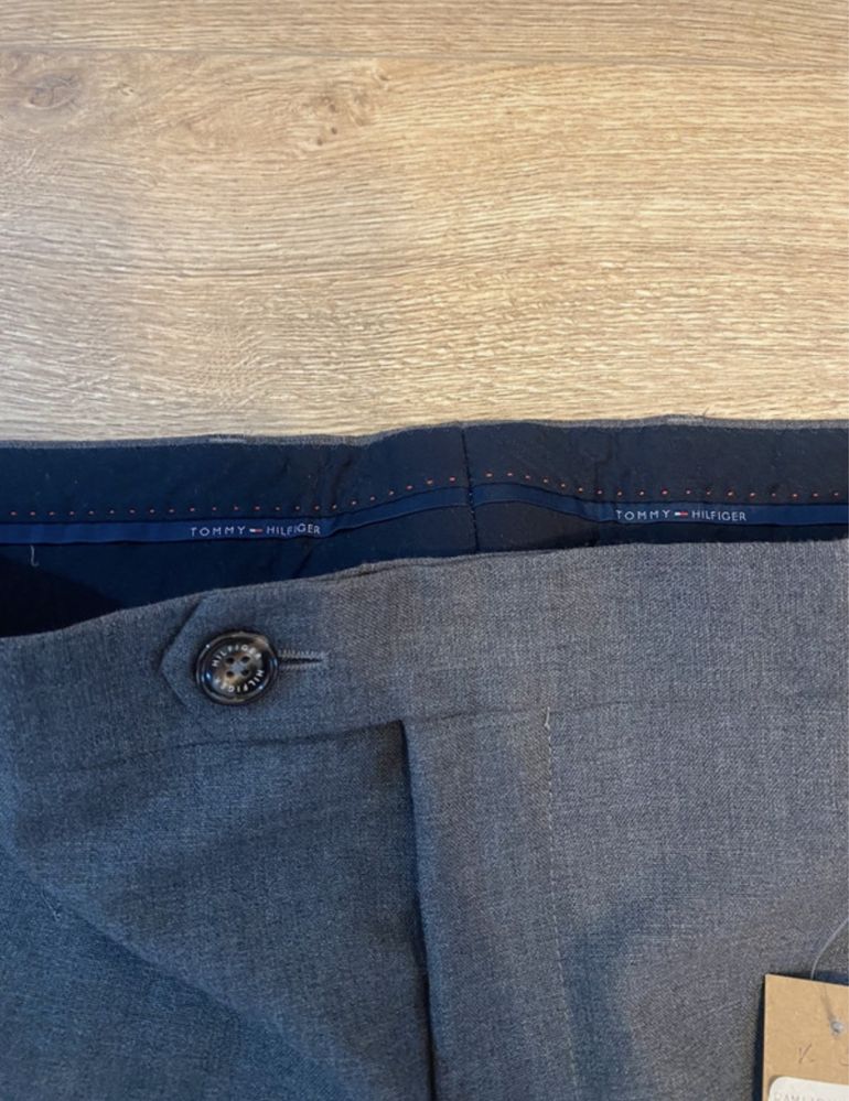 Spodnie Tommy Hilfiger bawełna garniturowe, 52