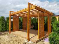 Pergola zabudowa przestrzenna tarasu