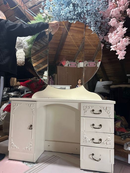 Toaletka, komoda lustro Vintage stare