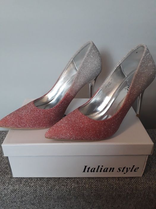 Szpilki,ombre, błyszczące,r.38 Nowe,piękne!