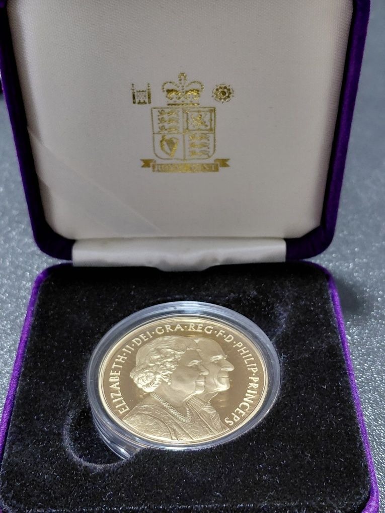 Moeda Ouro 5 Libras Bodas Diamante 2007