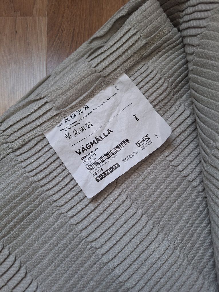 Ikea pled koc narzutka rozmiar 120x160
