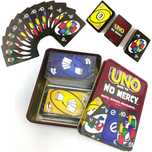 Uno no mercy Karty do gry w metalowym pudełku.