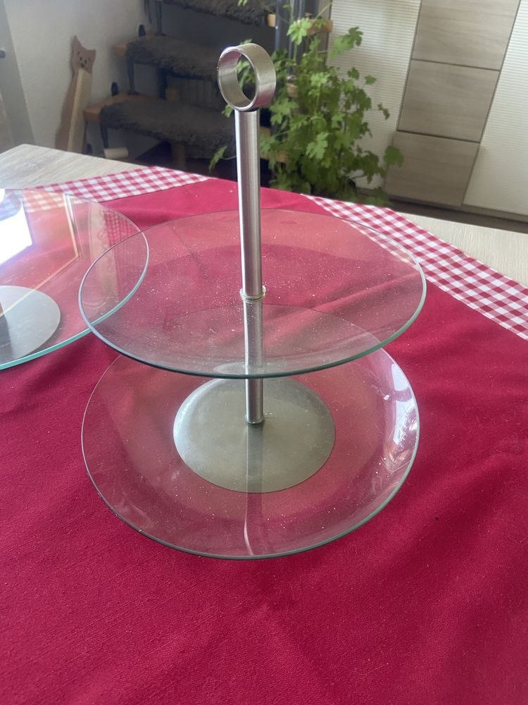 Talerz na tort i stojak