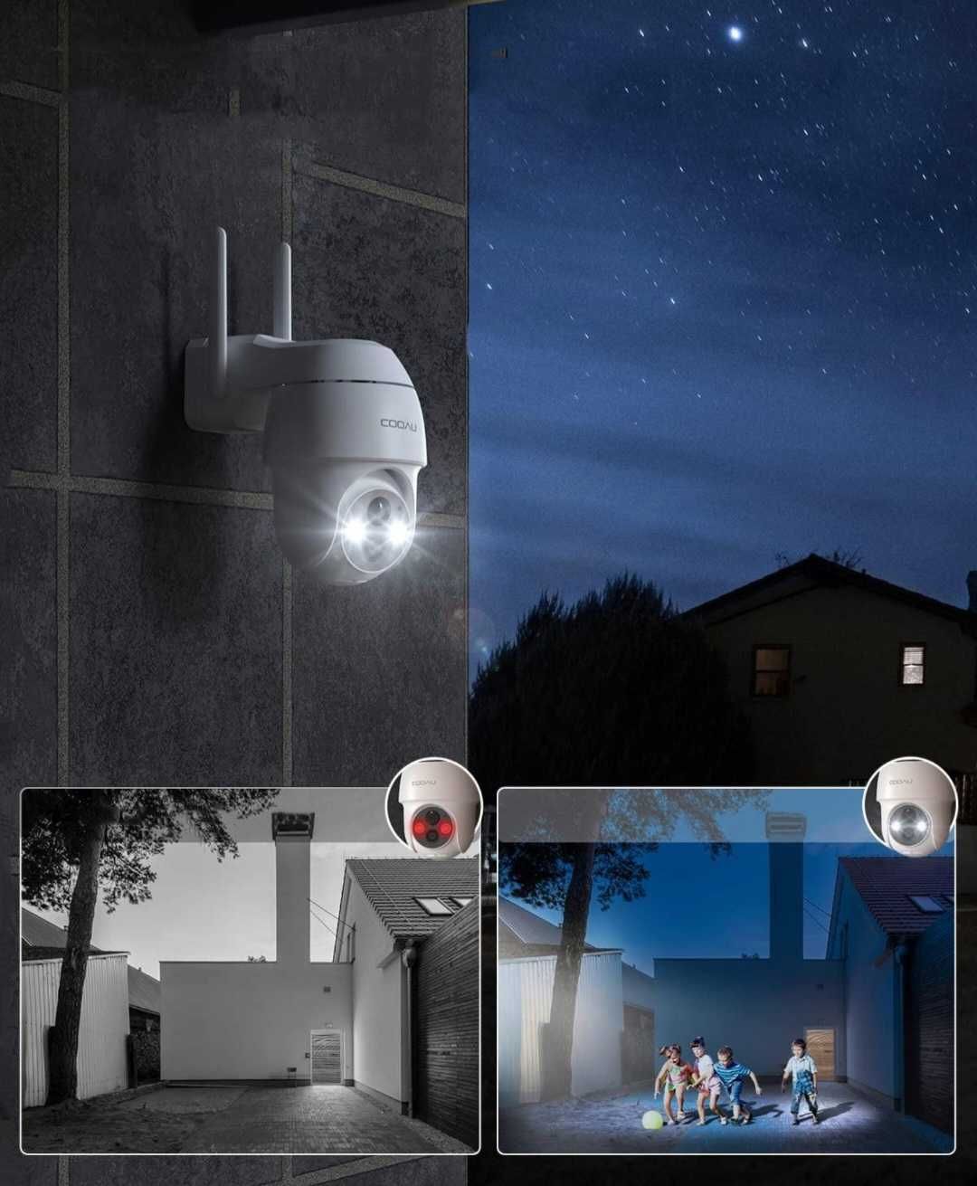 kamera zewnetrzna obrotowa wifi 2k 3mpx 4x zoom 5200mah do monitoringu