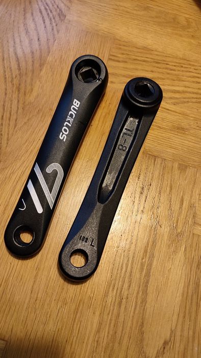 Ramiona korby ebike 152mm kwadrat tsdz2 bbshd - krótkie korby