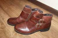 Мужские кожаные ботинки полусапожки born размер 44 коричневые