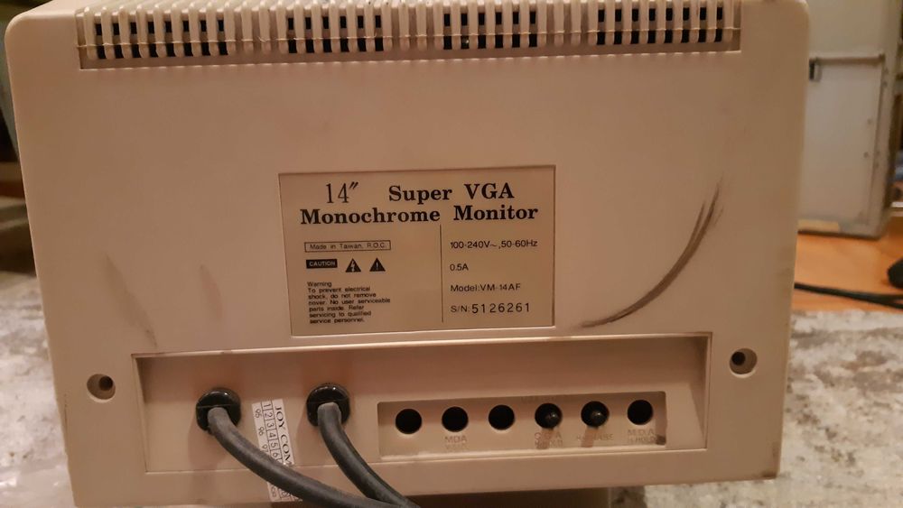 monitor TVS VM-14AF 14 cali monochrome