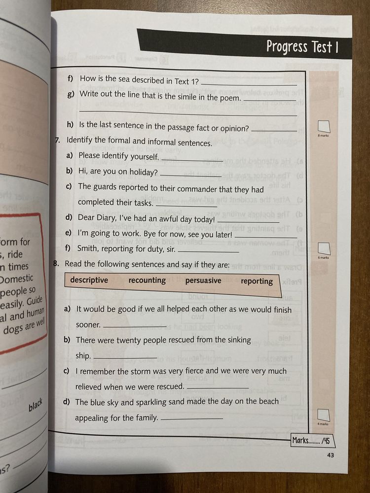 P6/P7 English Practice Workbook - Age 10-12