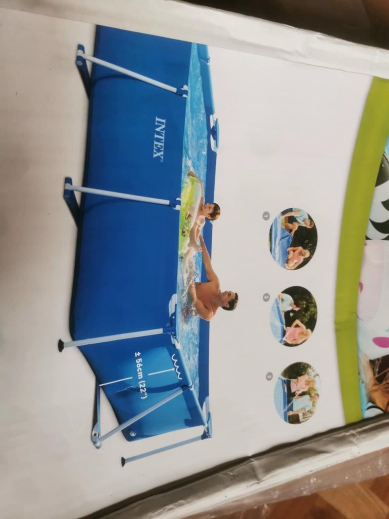 Basen stelażowy Intex 2.6m – używany pompka z filtrem mata pod bas