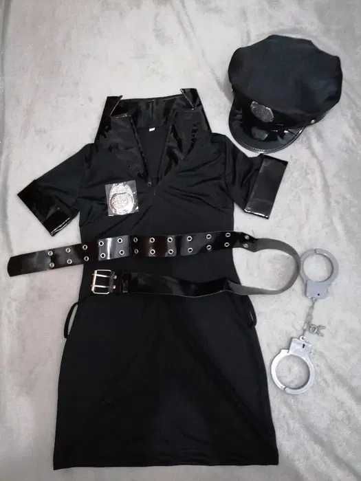 Strój policjantki sexy sexi erotyczny komplet przebranie L M