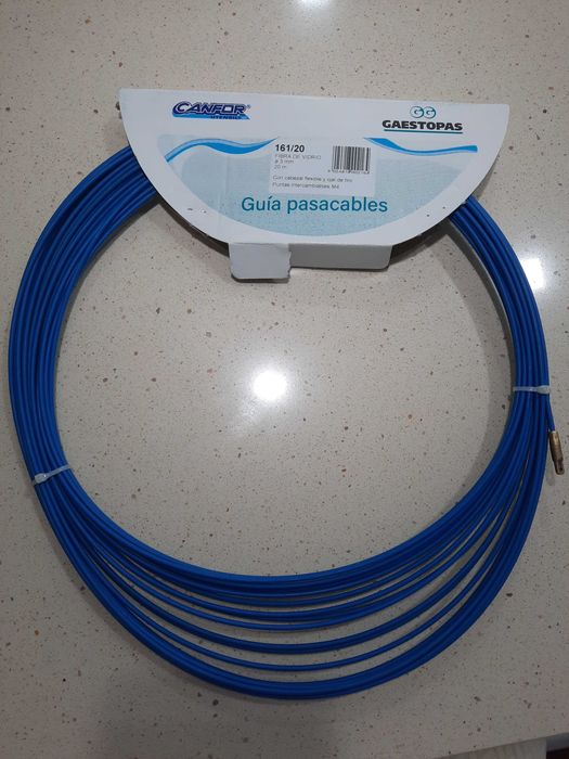 Guia passa cabos fibra de vidro 3mm, 20m