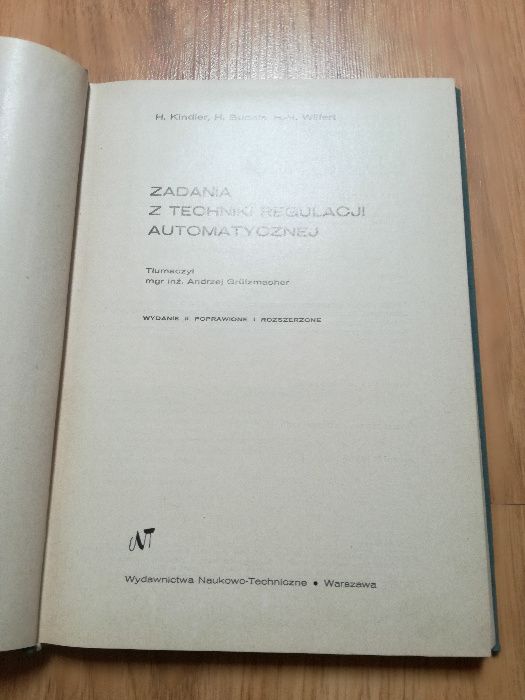 Zadania z techniki regulacji automatycznej Kindler, Buchta, Wilfert