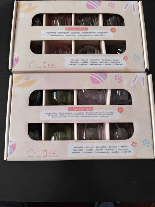 2 caixas de luzes led decorativas