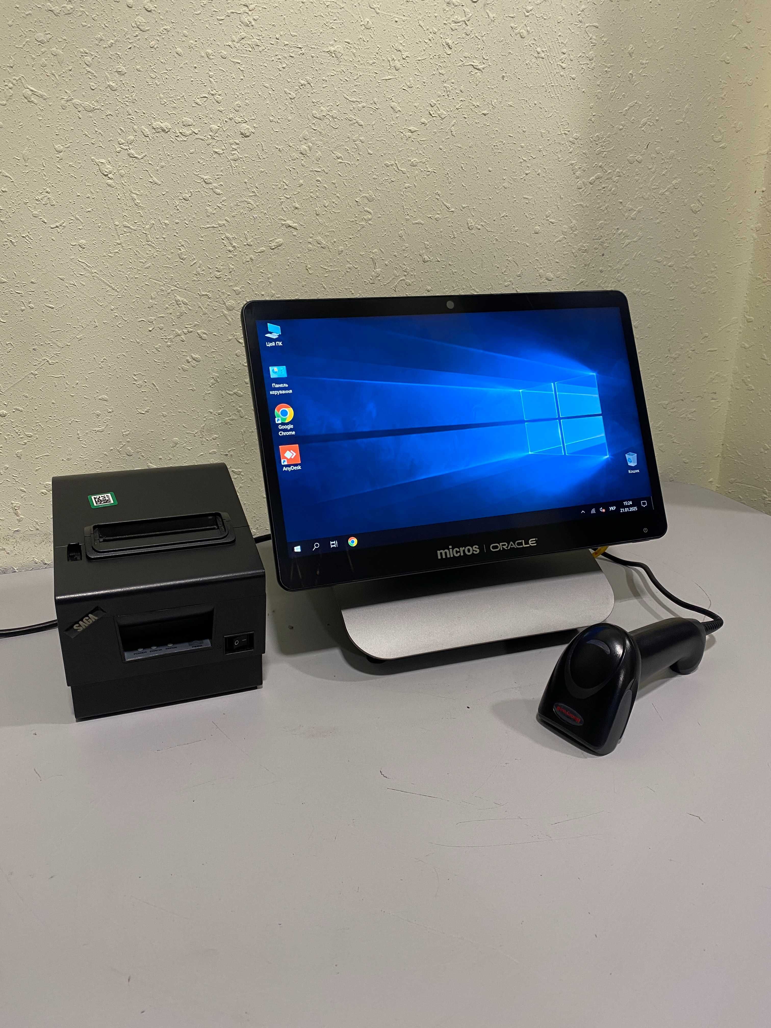 Сенсорний POS-термінал Micros 625x DDR4 8Gb SSD M.2 NVMe 128Gb Wi-Fi